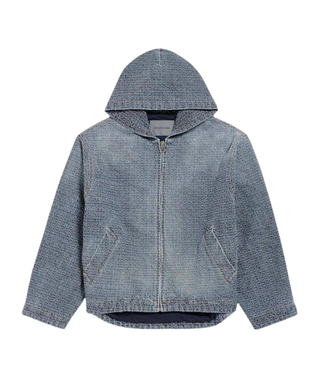 BALENCIAGA Синяя хлопковая куртка, фото 1