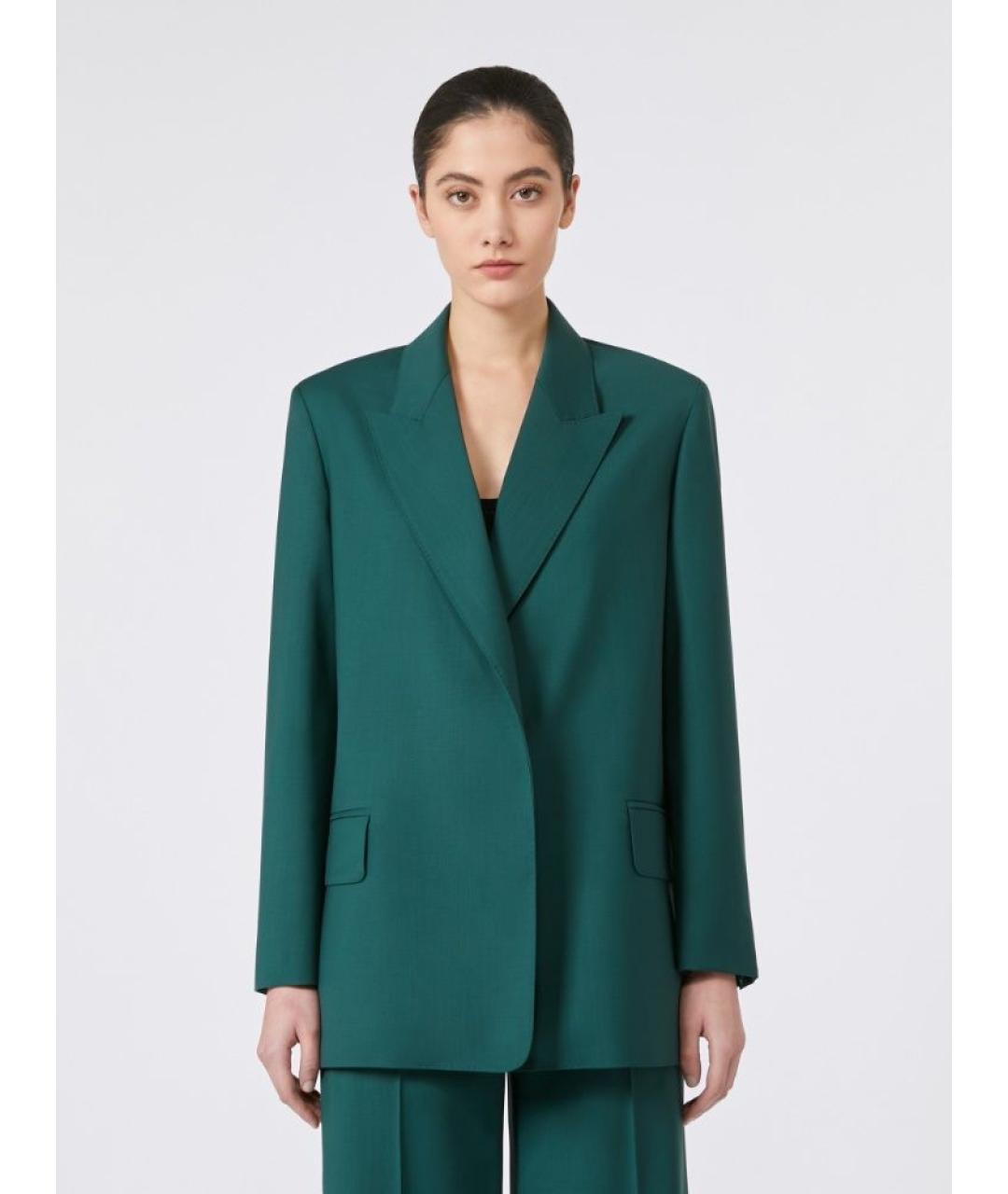 MAX MARA Зеленый полиэстеровый жакет/пиджак, фото 2