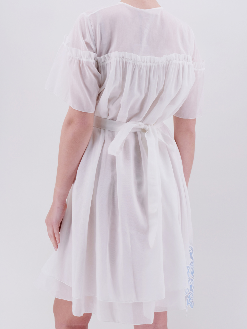 NO. 21 Белое хлопковое платье, фото 3
