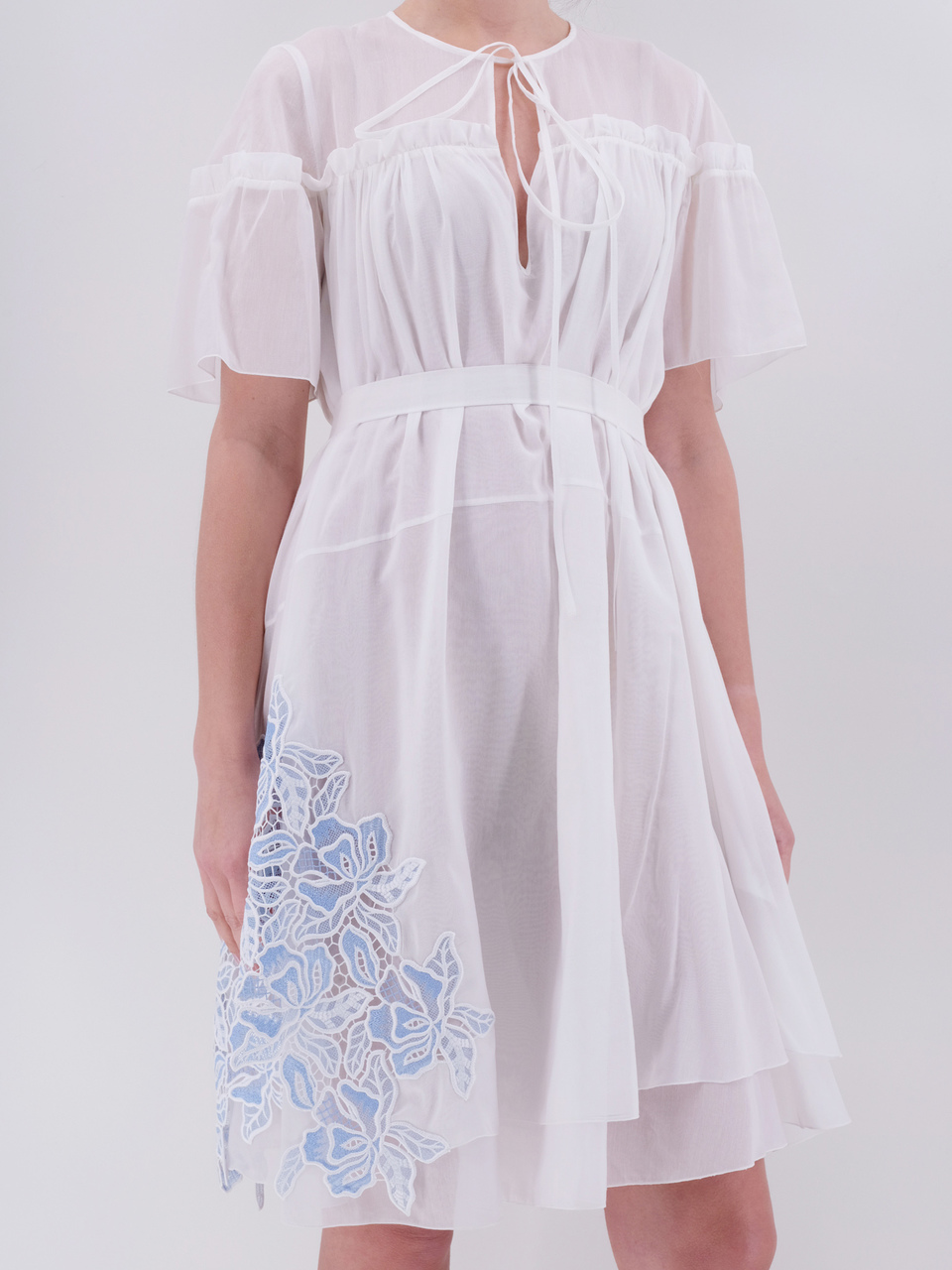 NO. 21 Белое хлопковое платье, фото 2