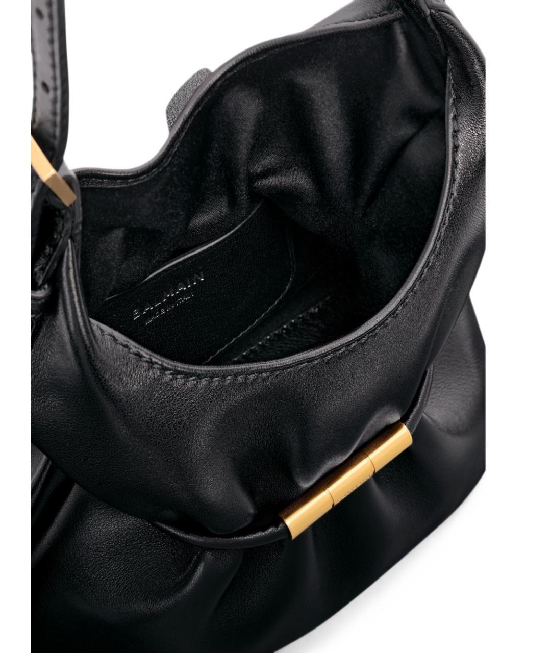 BALMAIN Черная кожаная сумка тоут, фото 2