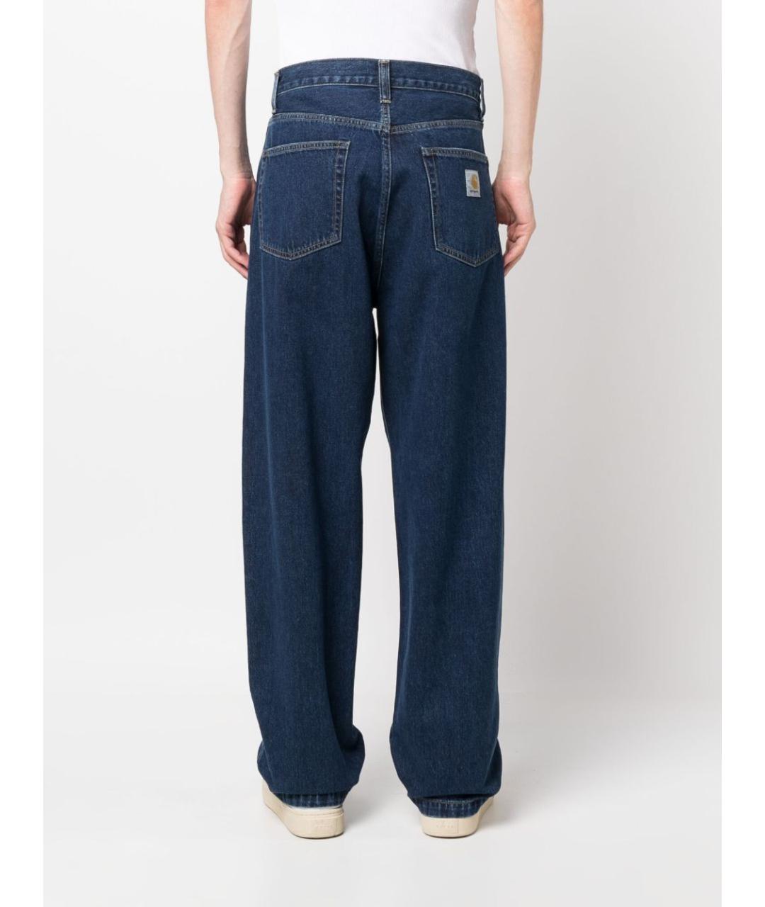 CARHARTT WIP Темно-синие хлопковые прямые джинсы, фото 4