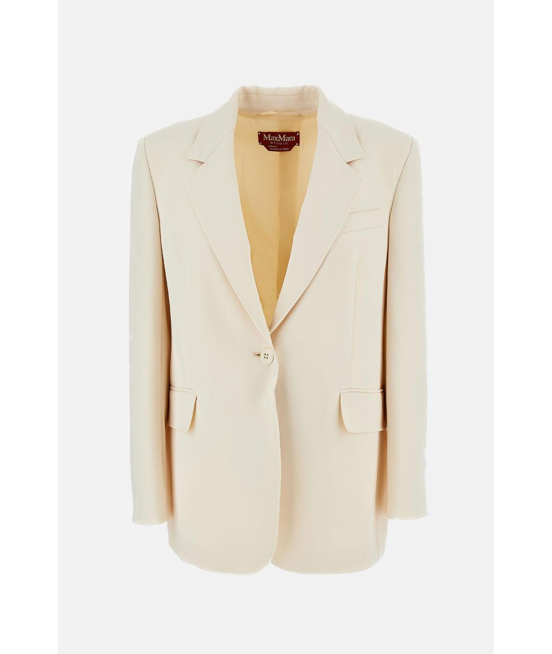 MAX MARA Желтый полиэстеровый жакет/пиджак, фото 1