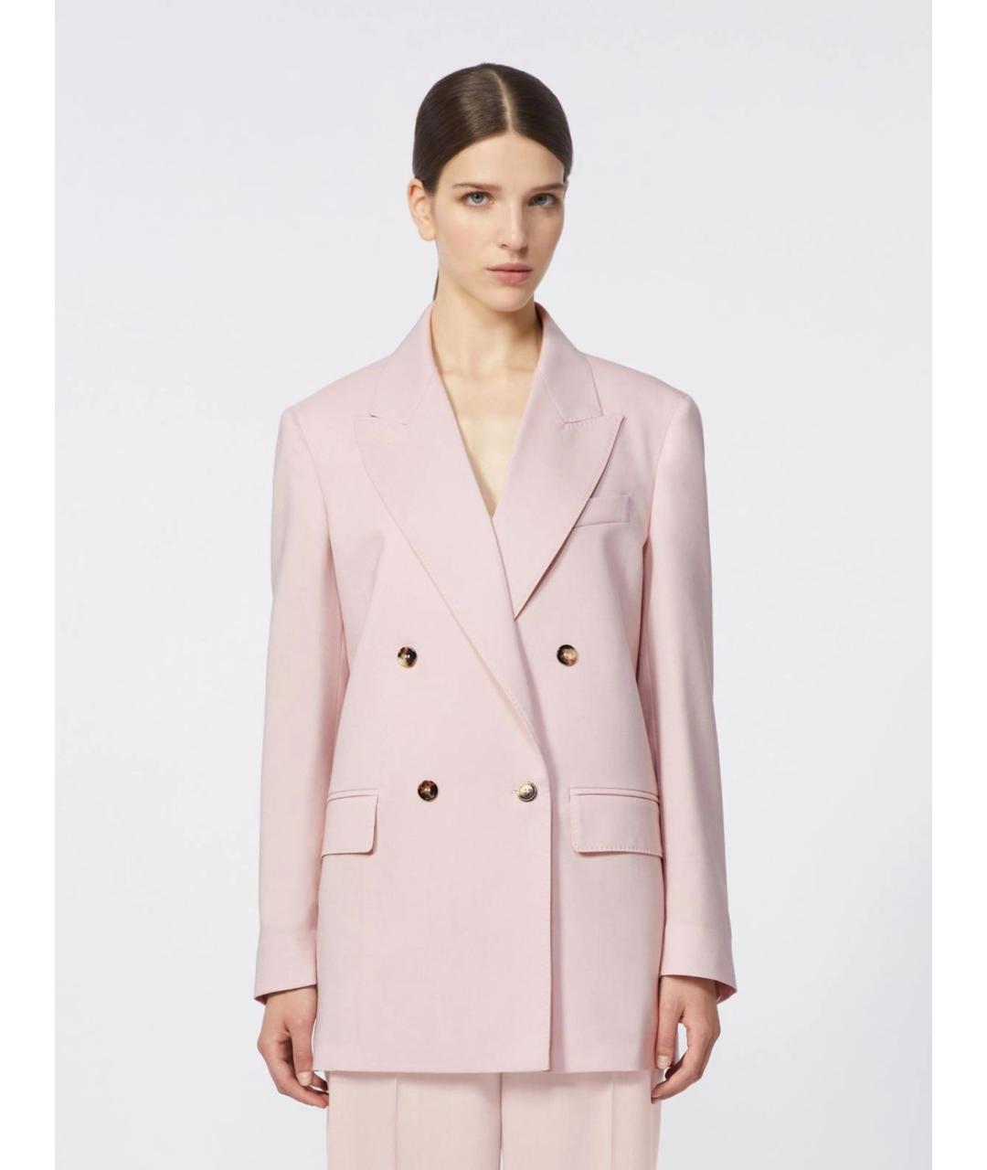 MAX MARA Фиолетовый полиэстеровый жакет/пиджак, фото 3