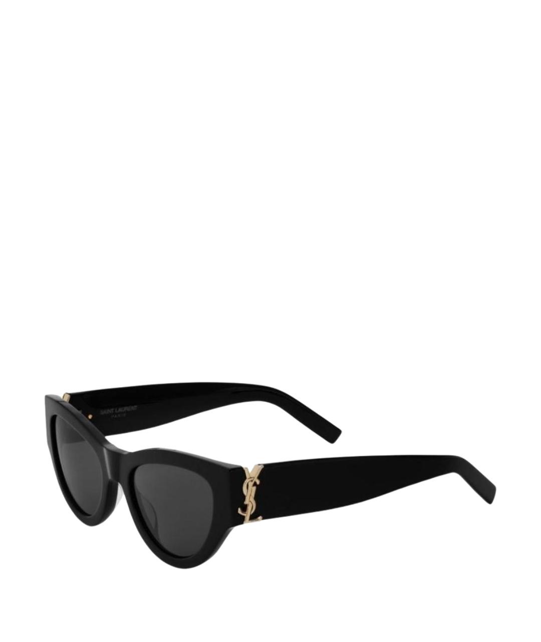 SAINT LAURENT Черные пластиковые солнцезащитные очки, фото 1