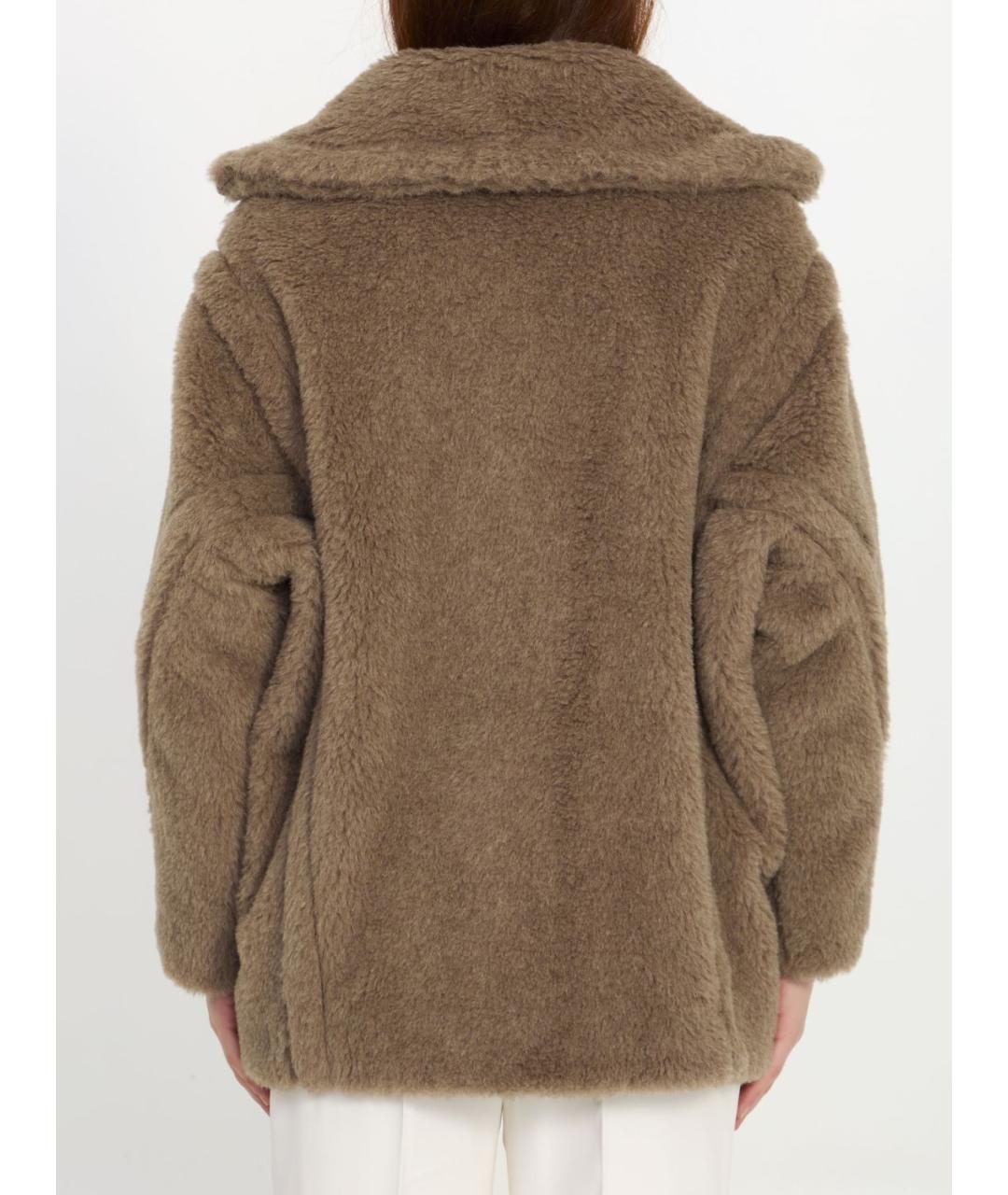 MAX MARA Коричневое шерстяное пальто, фото 3