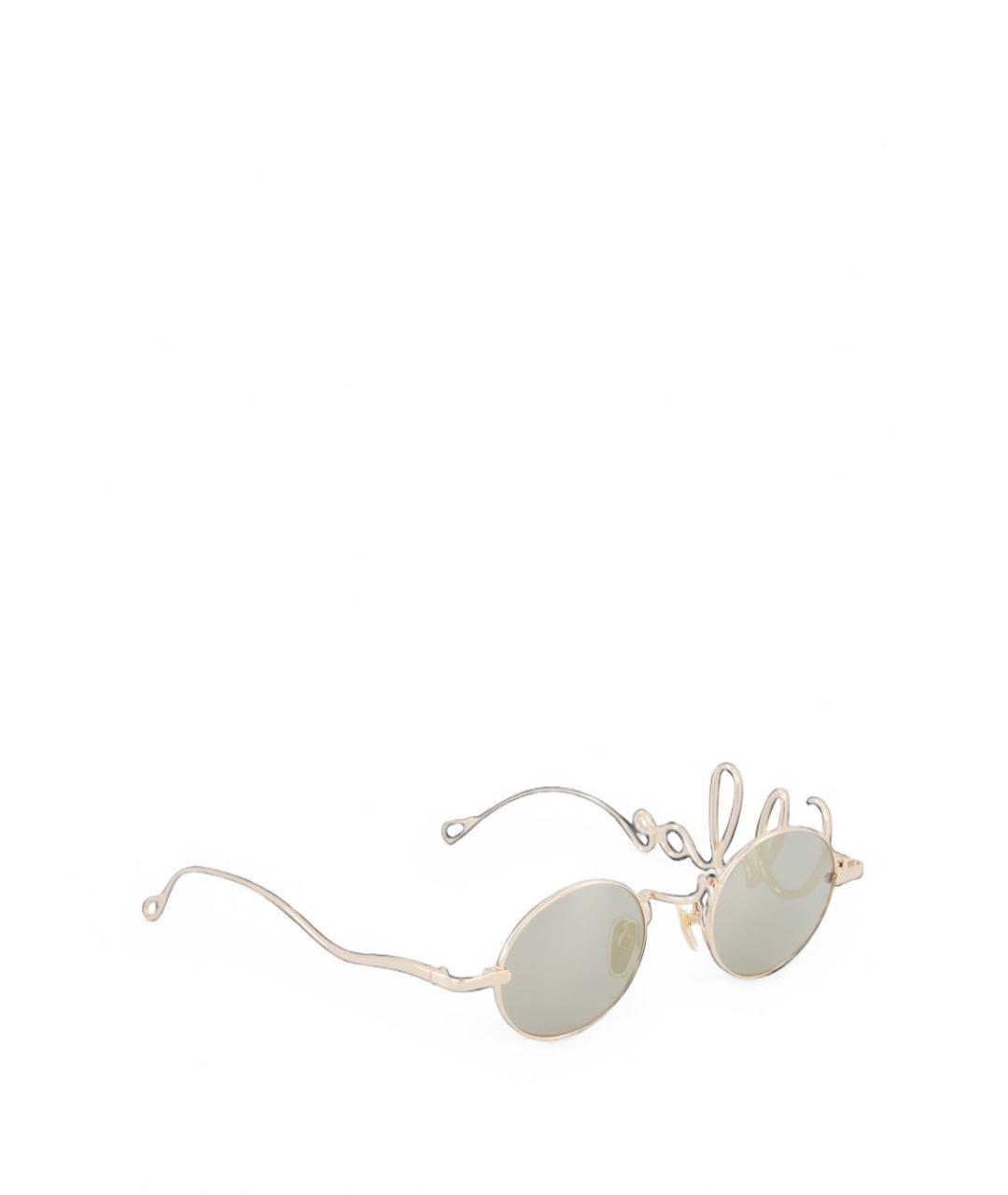CHLOE Золотые металлические солнцезащитные очки, фото 4