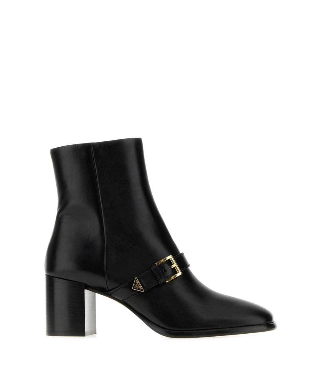 PRADA Черные кожаные ботильоны, фото 1