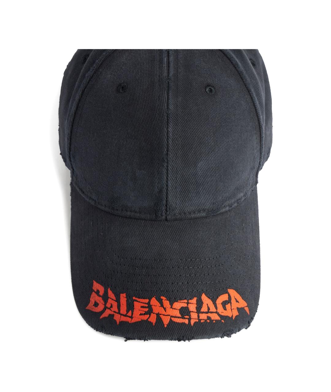 BALENCIAGA Черная хлопковая кепка/бейсболка, фото 2