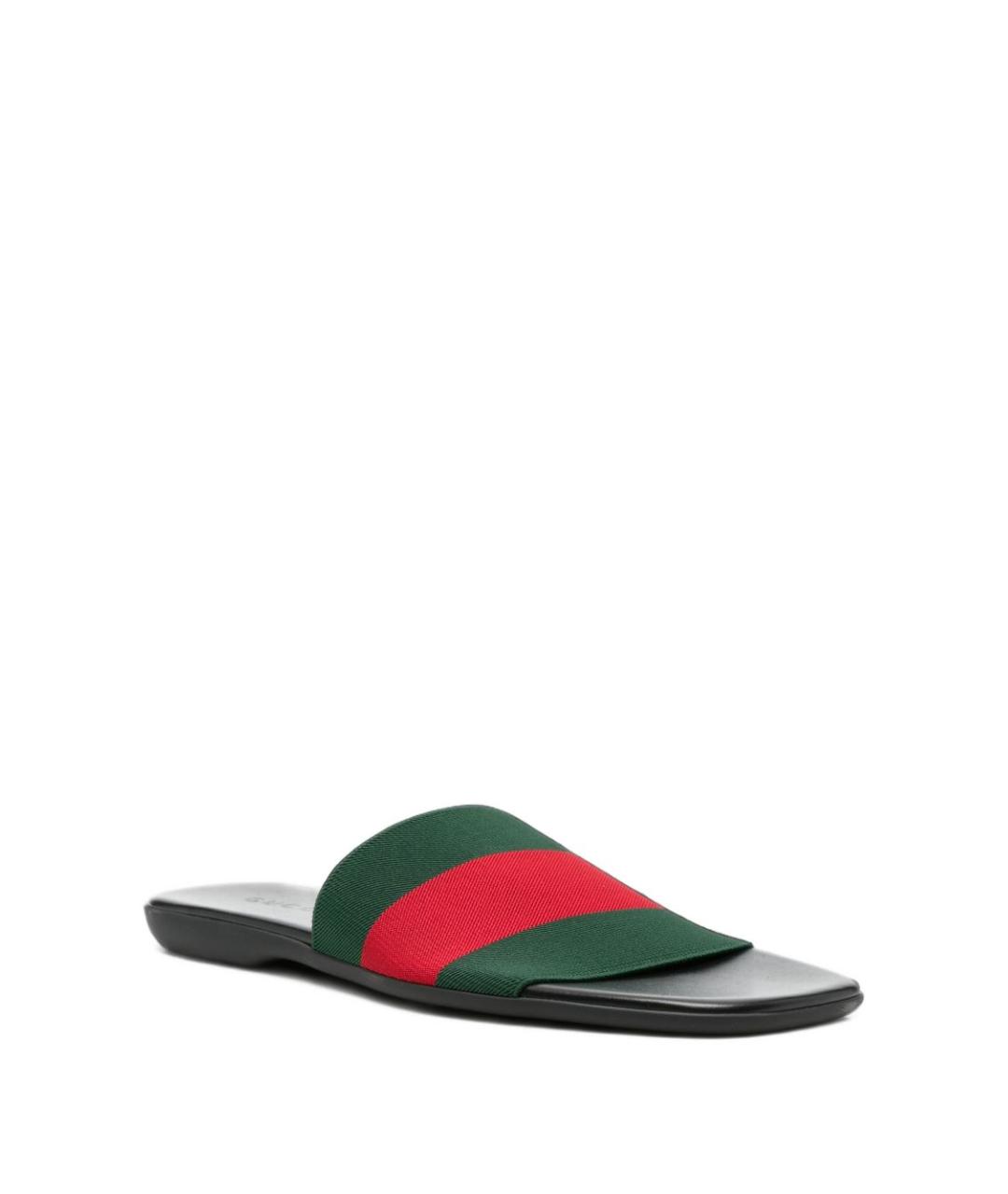 GUCCI Черные текстильные сандалии, фото 2