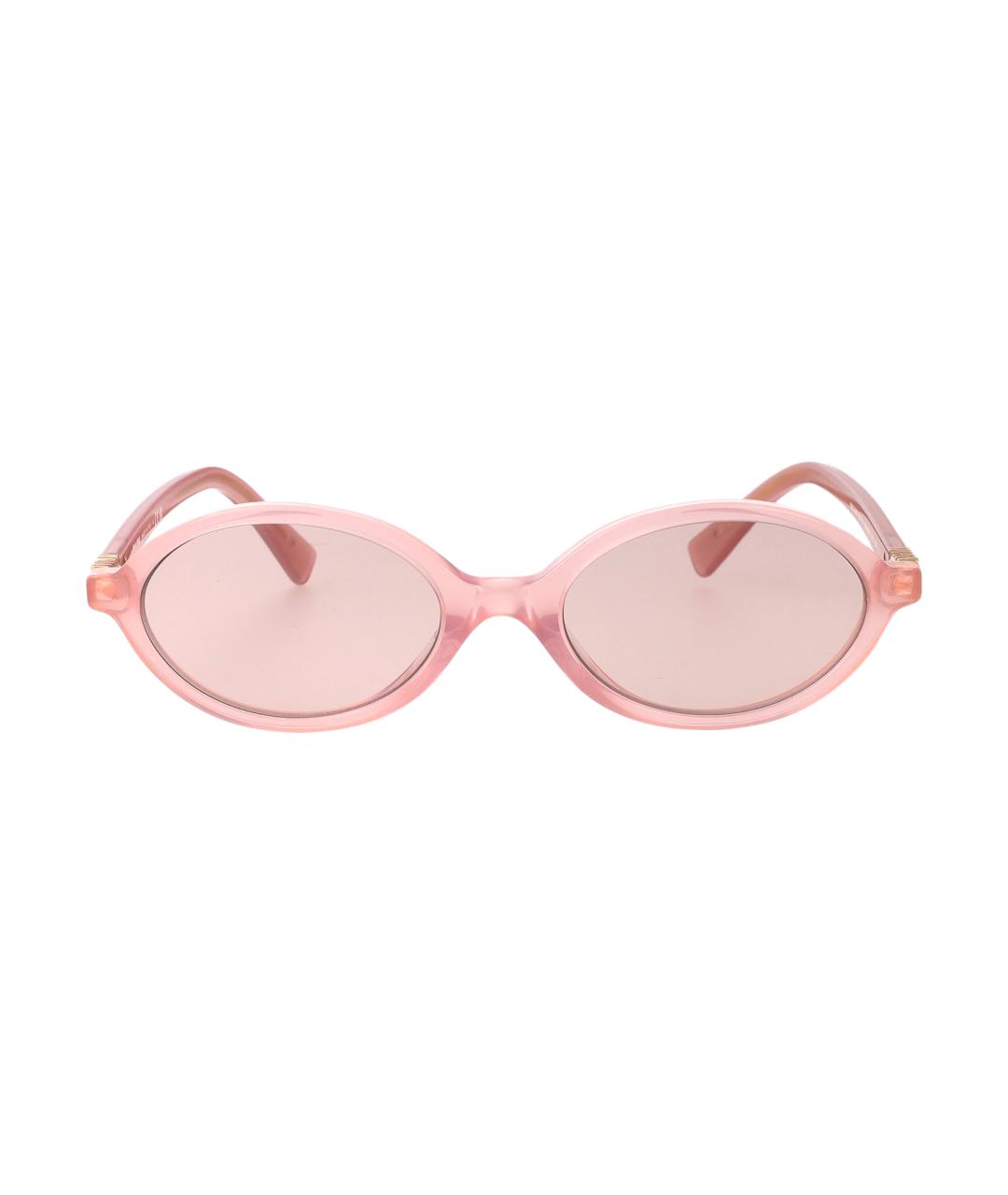 MIU MIU Розовые пластиковые солнцезащитные очки, фото 2