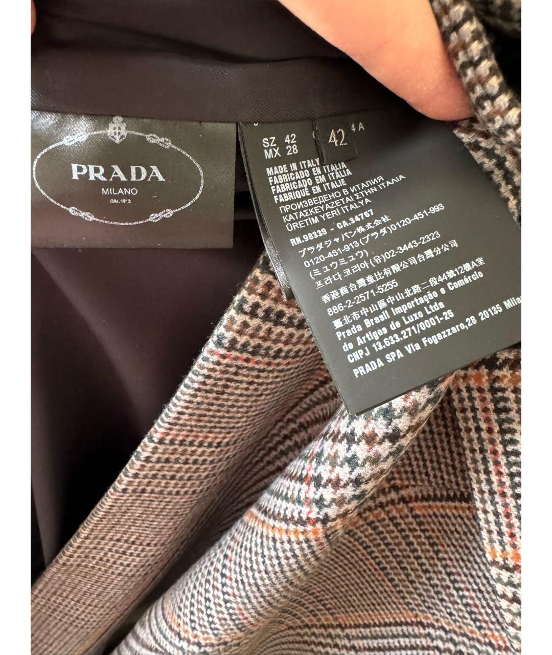 PRADA Бежевое шерстяное пальто, фото 8