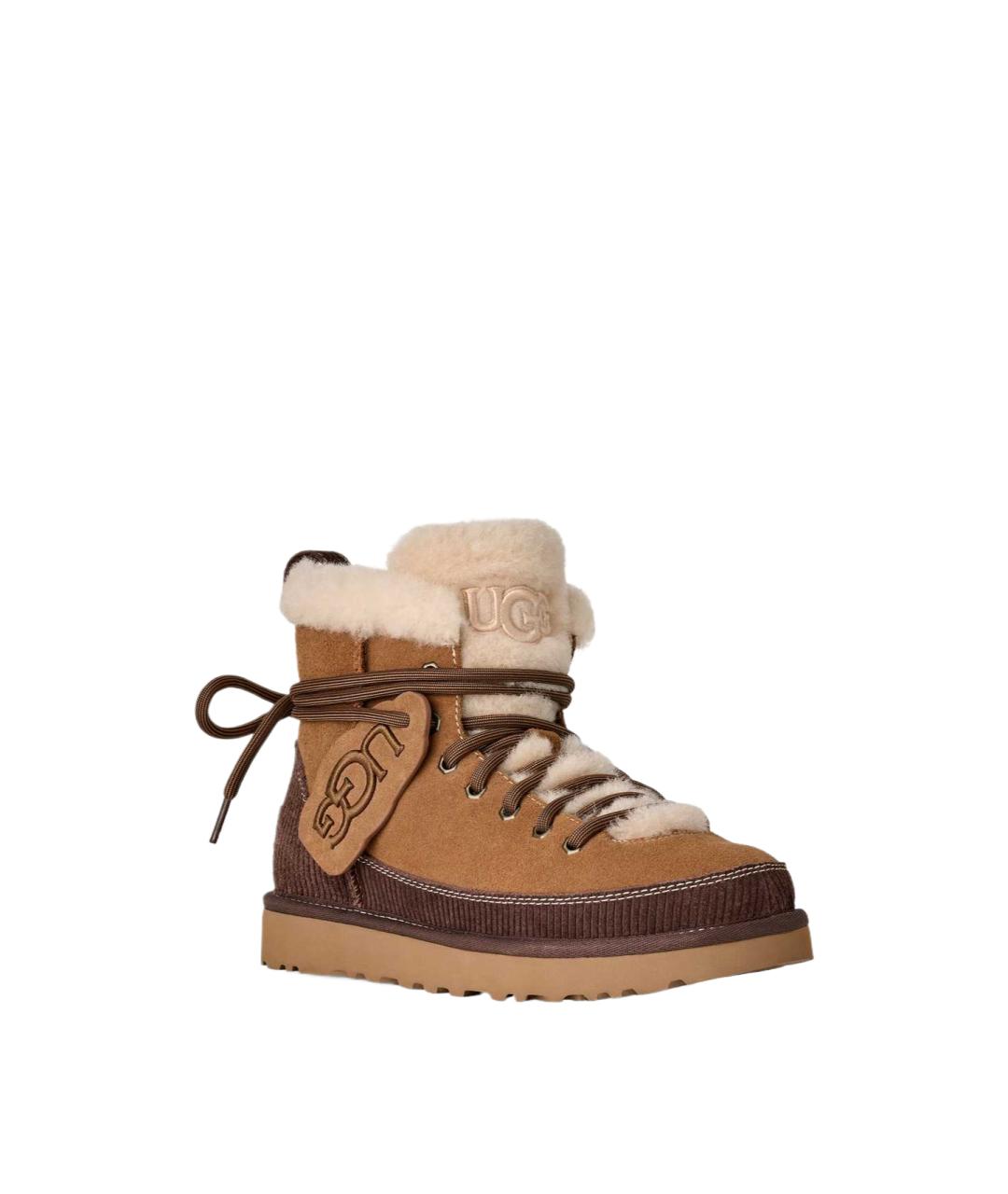 UGG Коричневые замшевые ботинки, фото 3