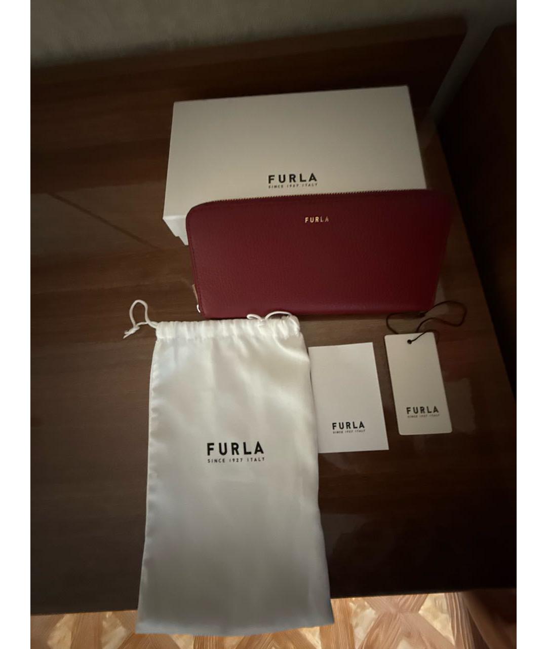 FURLA Красный кожаный кошелек, фото 5