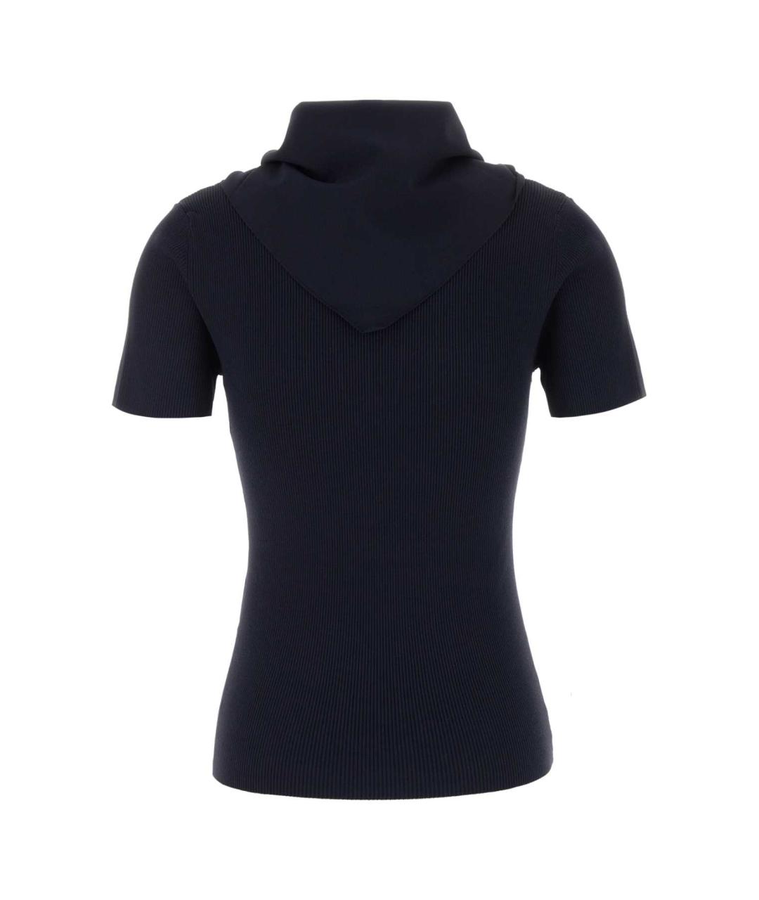 MAX MARA Синяя полиэстеровая футболка, фото 2