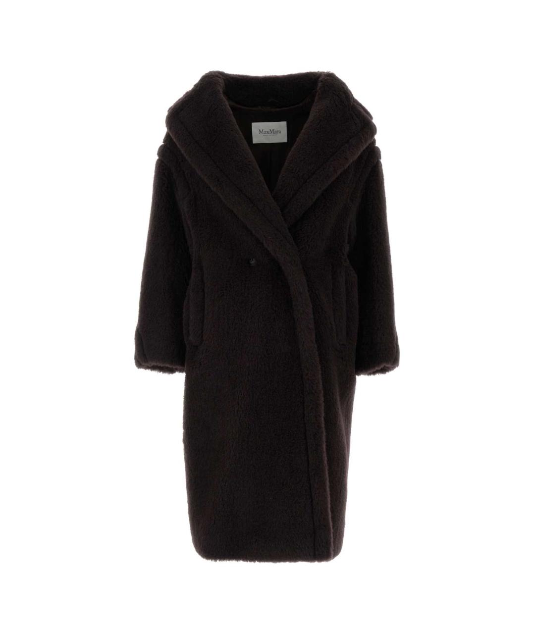 MAX MARA Коричневое шерстяное пальто, фото 1