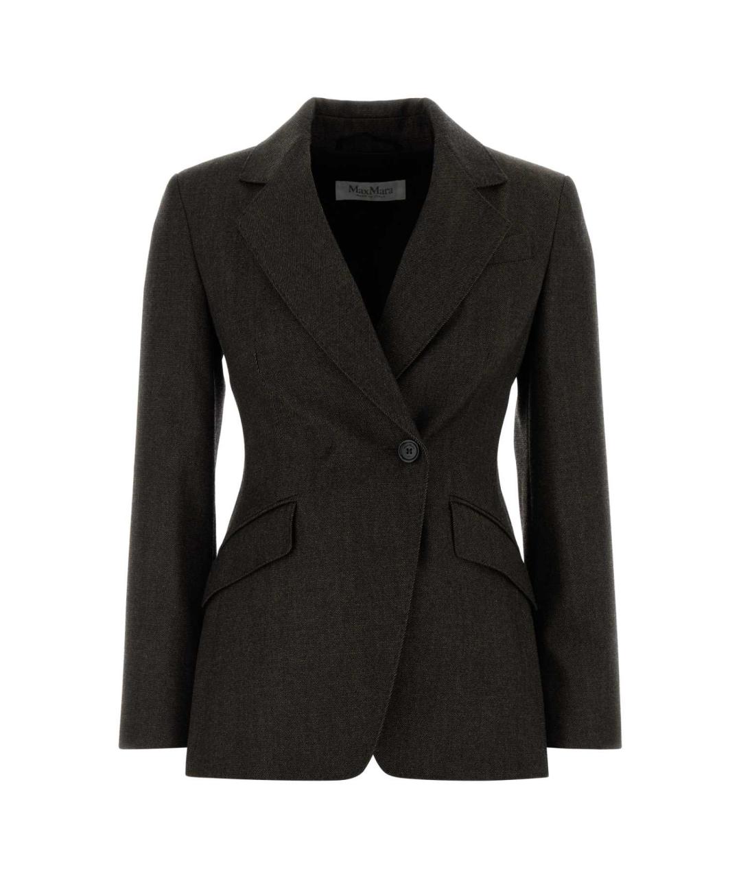 MAX MARA Коричневый полиэстеровый жакет/пиджак, фото 1
