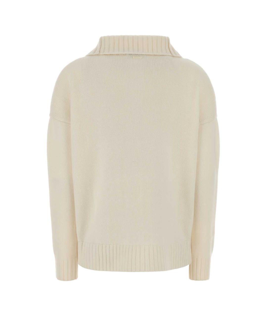 MAX MARA Белый кашемировый джемпер / свитер, фото 2