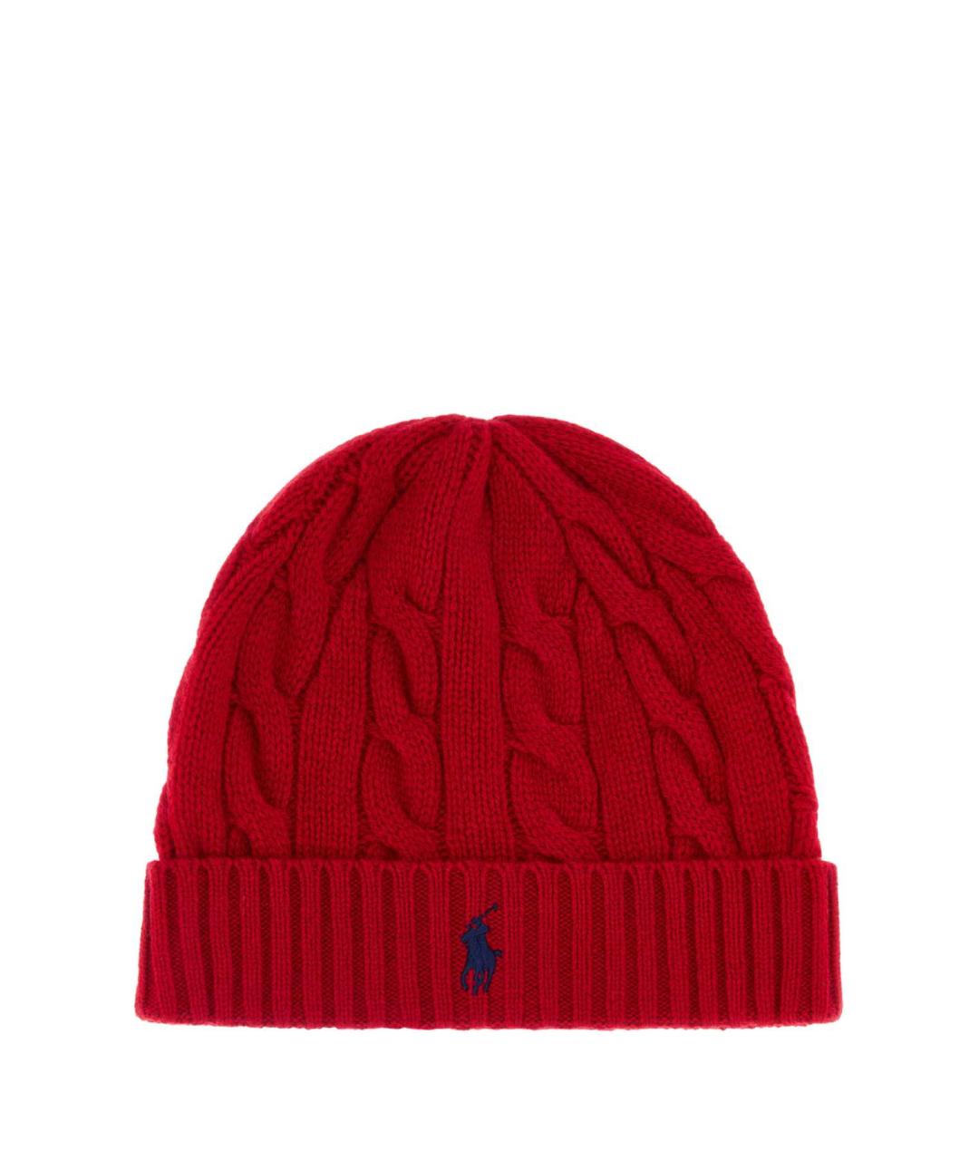 POLO RALPH LAUREN Красная шерстяная шапка, фото 1