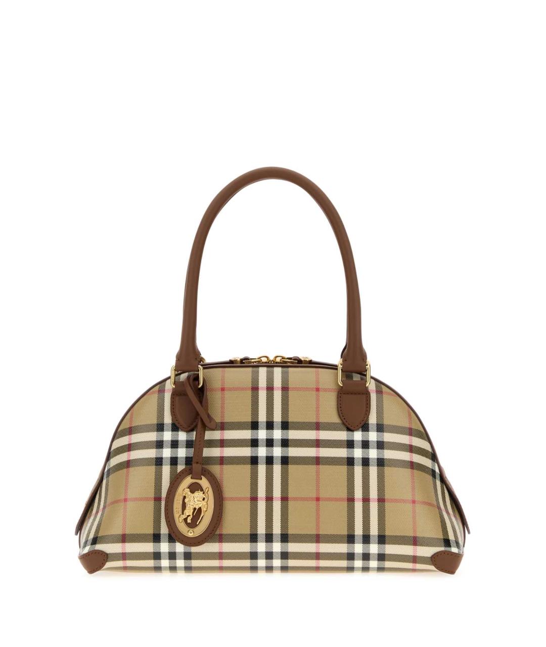 BURBERRY Бежевая сумка тоут из канвы, фото 1