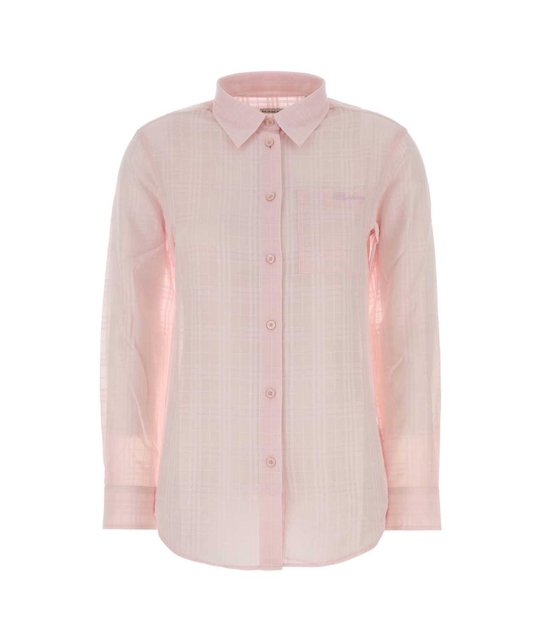 BURBERRY Розовая хлопковая рубашка, фото 1