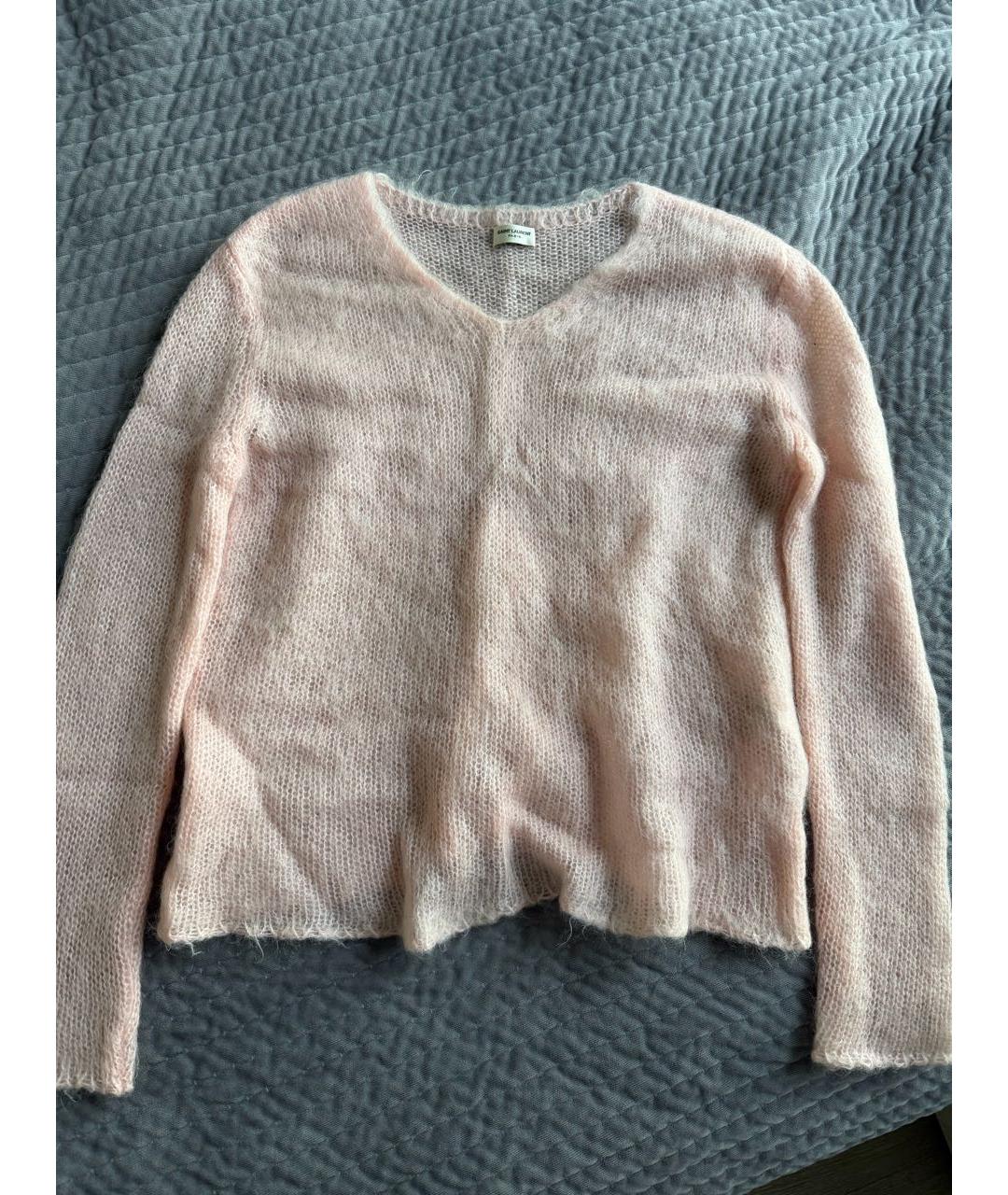 SAINT LAURENT Коралловый шерстяной джемпер / свитер, фото 3