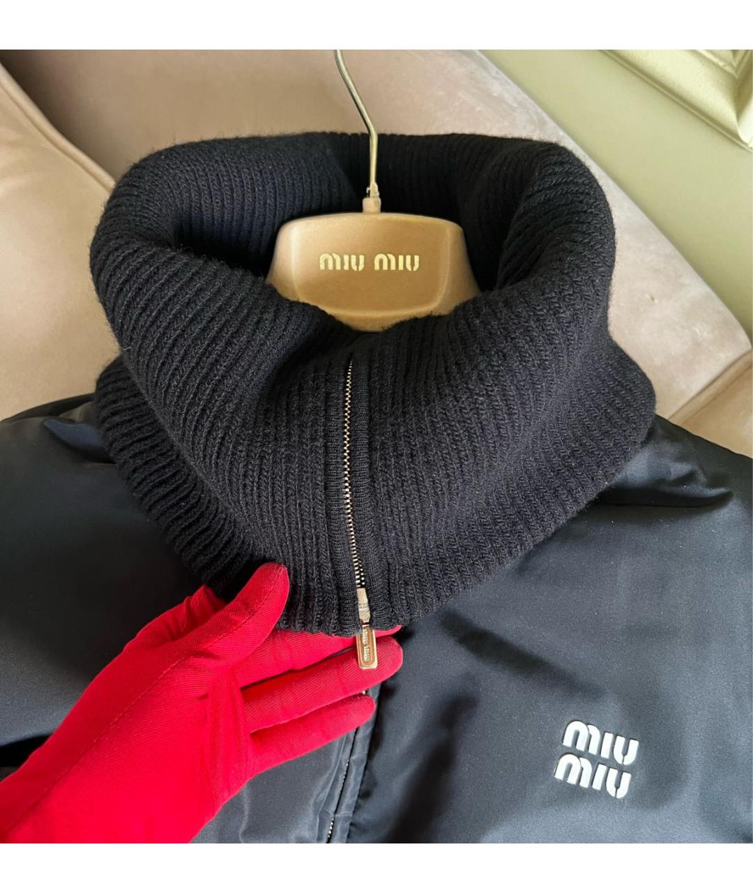MIU MIU Черный пуховик, фото 8