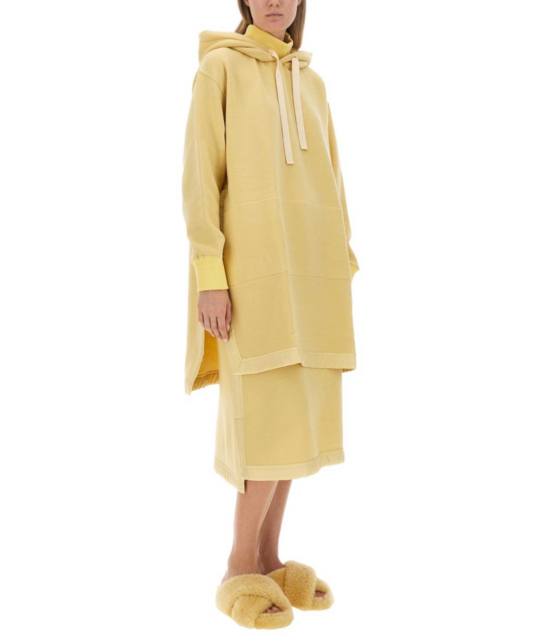 JIL SANDER Желтые кожаные сандалии, фото 5