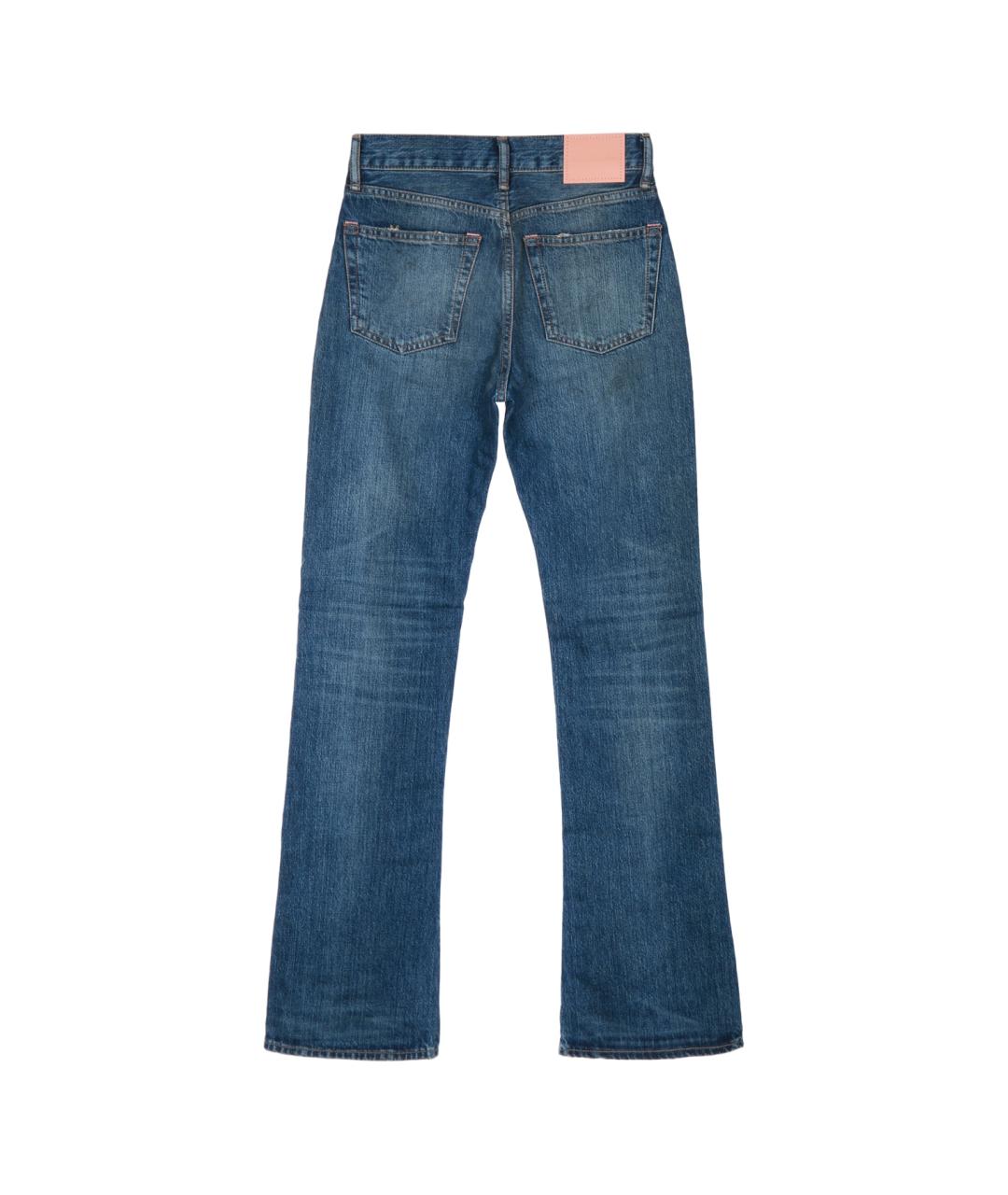 ACNE STUDIOS Синие хлопковые прямые джинсы, фото 2