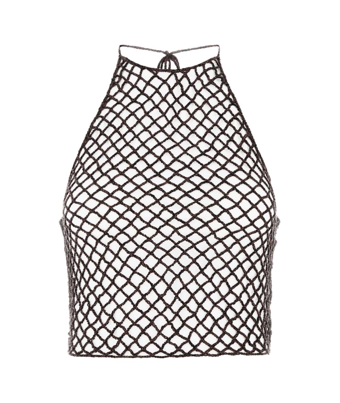 ALAIA Коричневая хлопковая майка, фото 1