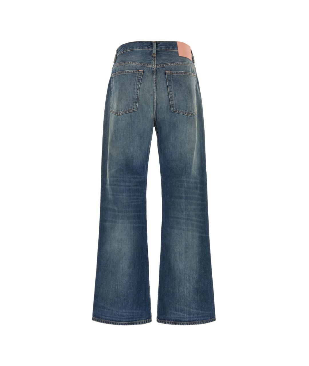 ACNE STUDIOS Синие хлопковые прямые джинсы, фото 2