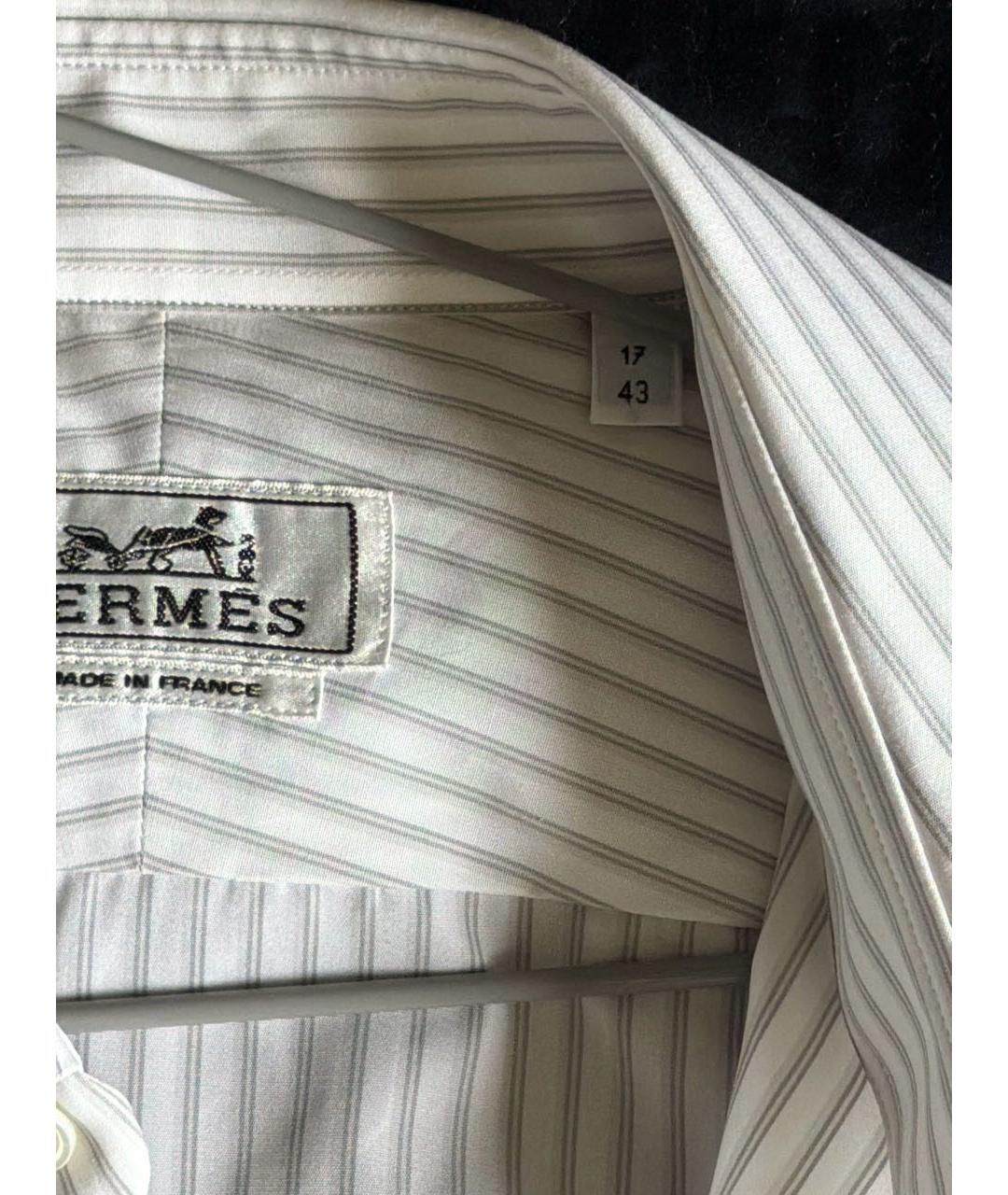 HERMES Белая хлопковая кэжуал рубашка, фото 7