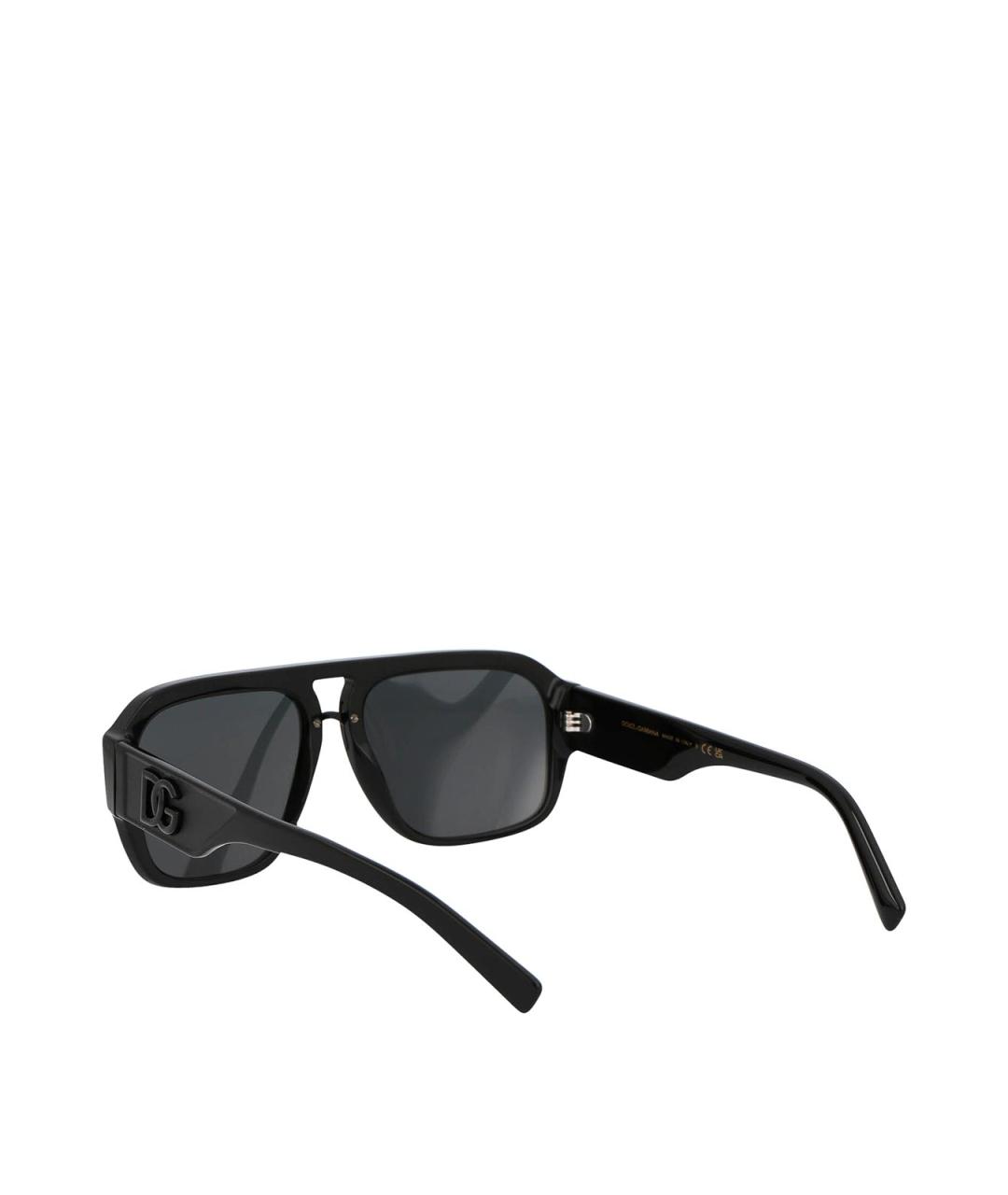 DOLCE&GABBANA Черные пластиковые солнцезащитные очки, фото 4