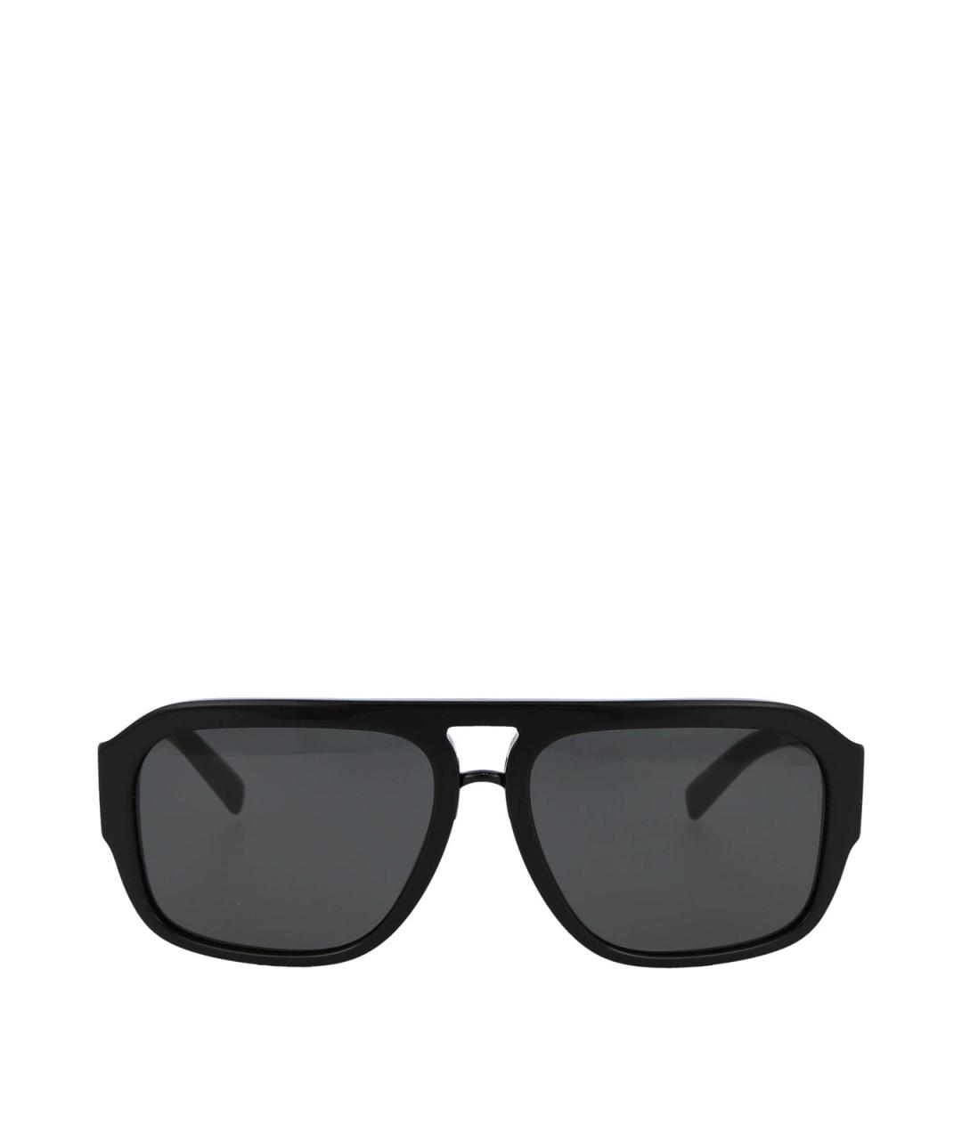 DOLCE&GABBANA Черные пластиковые солнцезащитные очки, фото 1