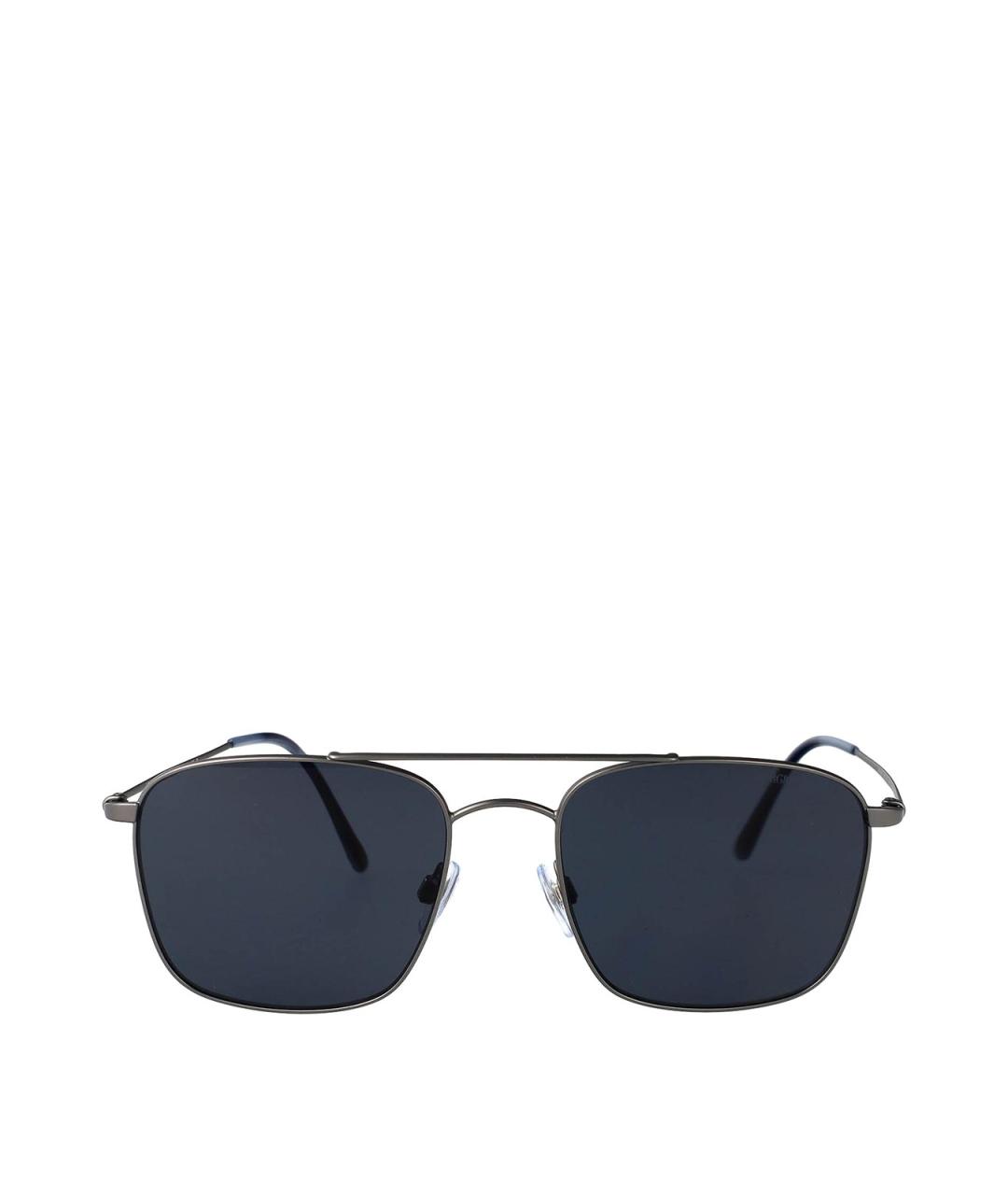 GIORGIO ARMANI Серебряные металлические солнцезащитные очки, фото 1