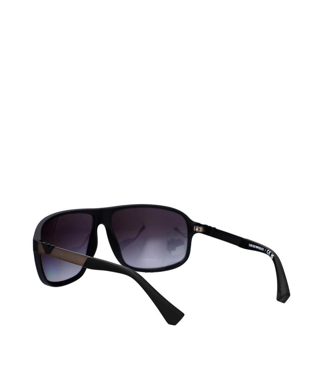 EMPORIO ARMANI Черные пластиковые солнцезащитные очки, фото 4