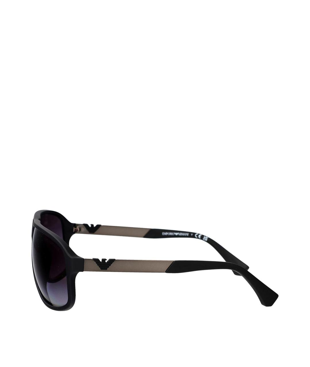 EMPORIO ARMANI Черные пластиковые солнцезащитные очки, фото 3