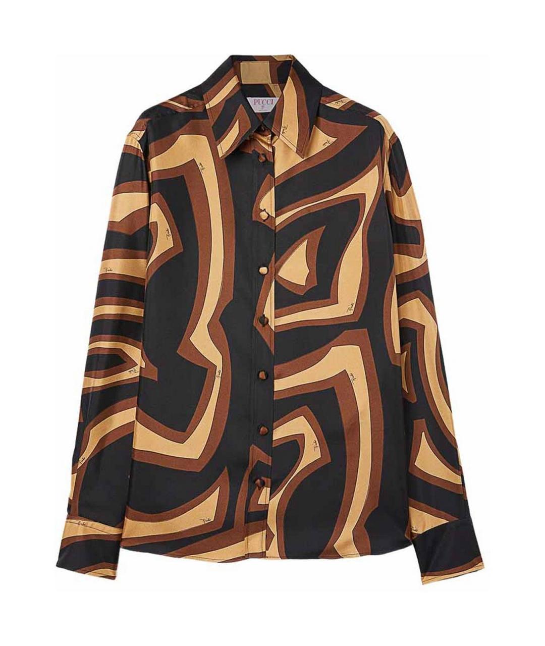 EMILIO PUCCI Черная шелковая рубашка, фото 1