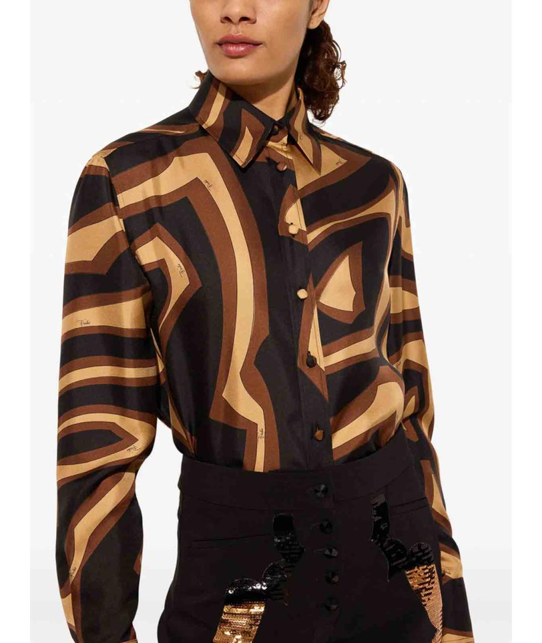 EMILIO PUCCI Черная шелковая рубашка, фото 3