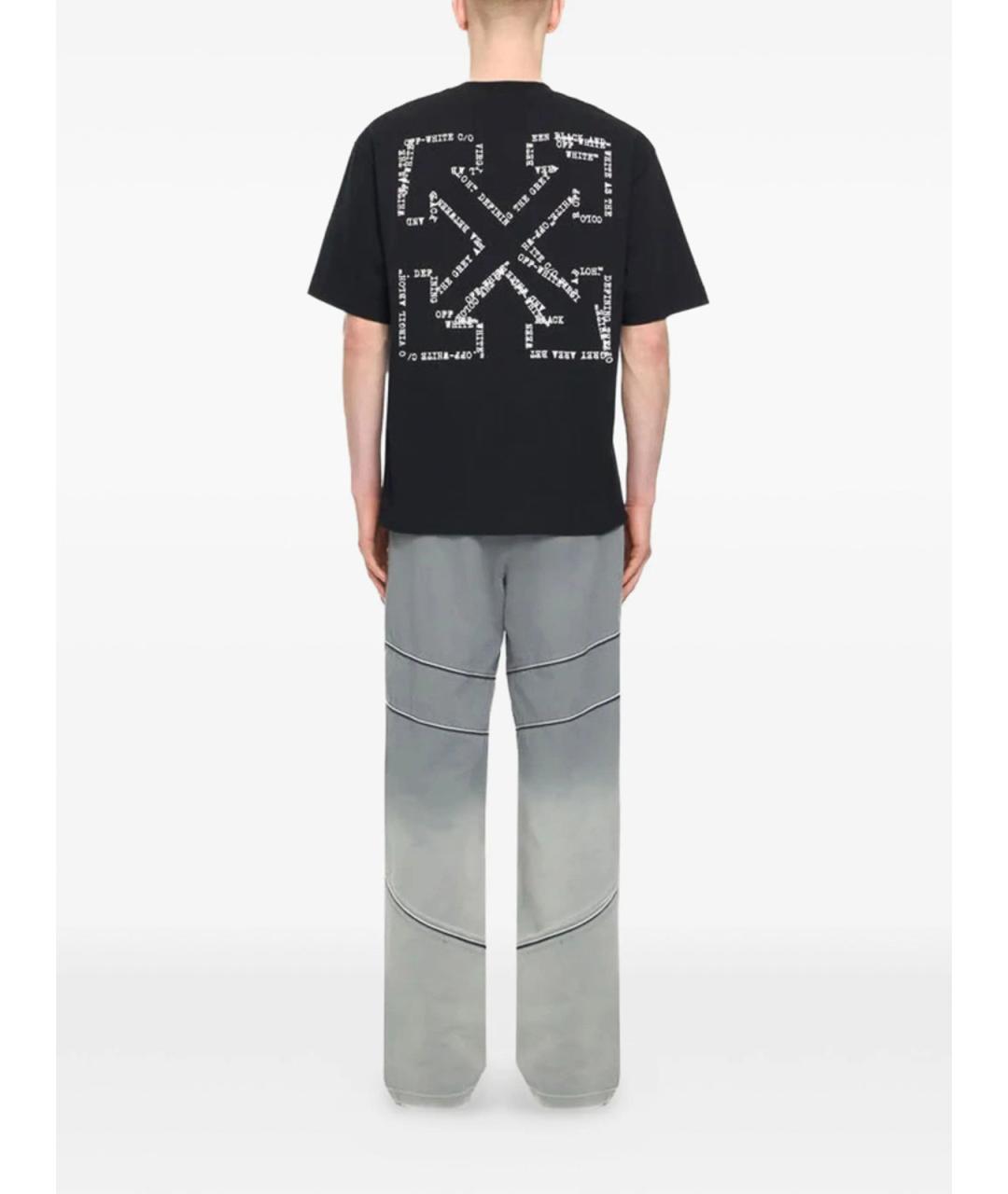 OFF-WHITE Черная хлопковая футболка, фото 3