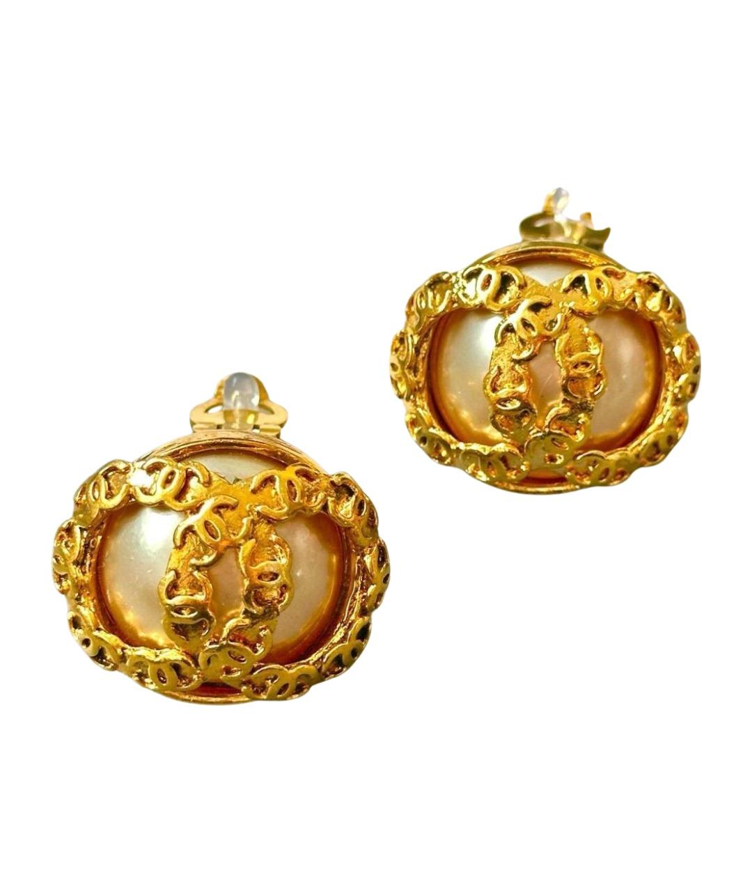CHANEL Золотые серьги, фото 1