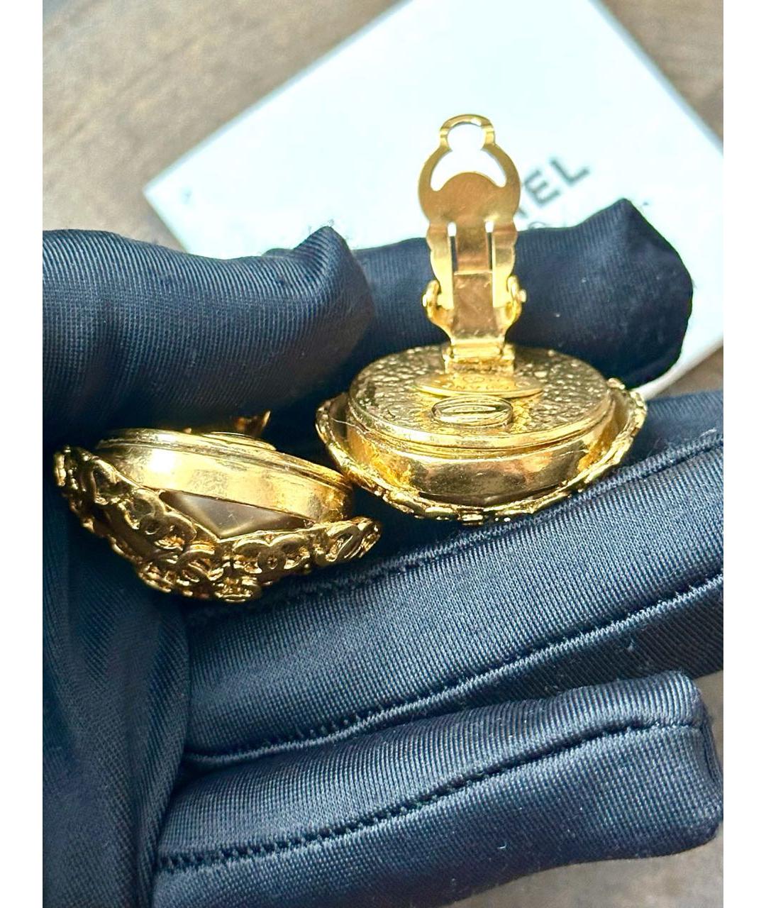 CHANEL Золотые серьги, фото 6