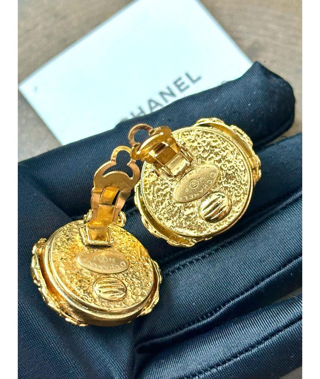CHANEL Золотые серьги, фото 4