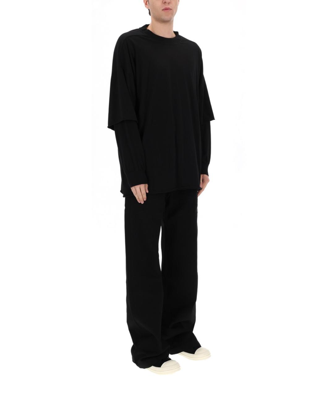 RICK OWENS Черные хлопковые прямые джинсы, фото 2