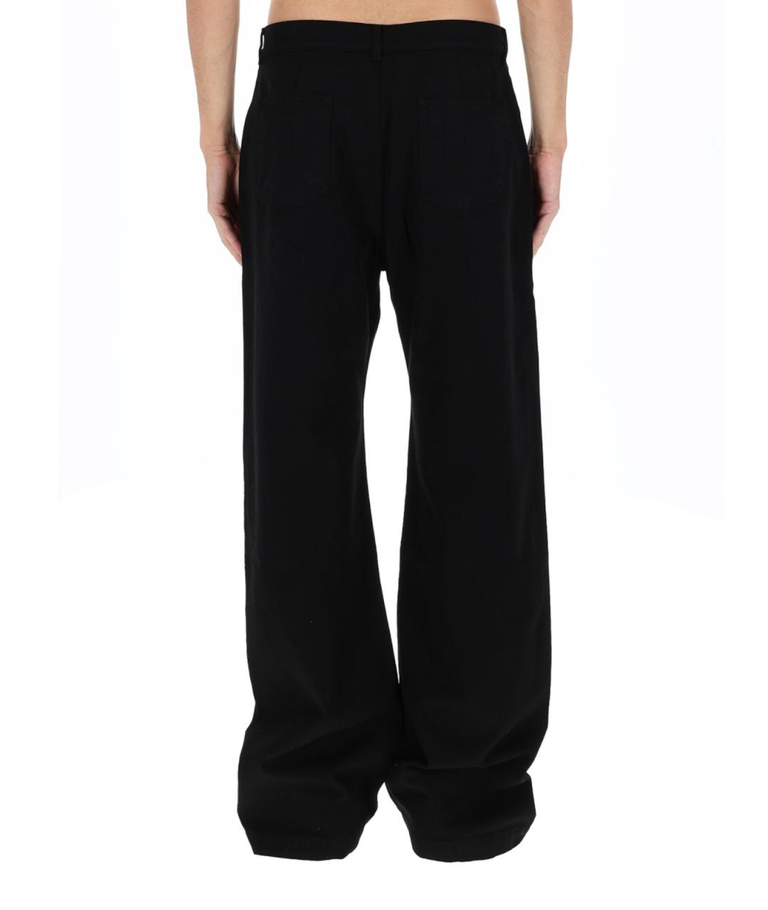 RICK OWENS Черные хлопковые прямые джинсы, фото 5