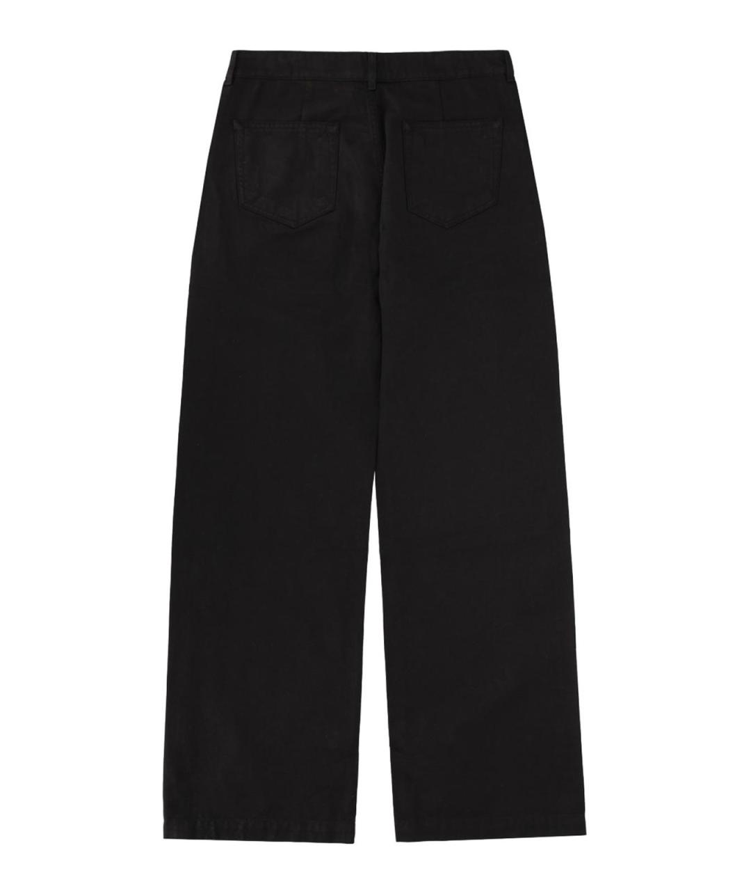 RICK OWENS Черные хлопковые прямые джинсы, фото 3