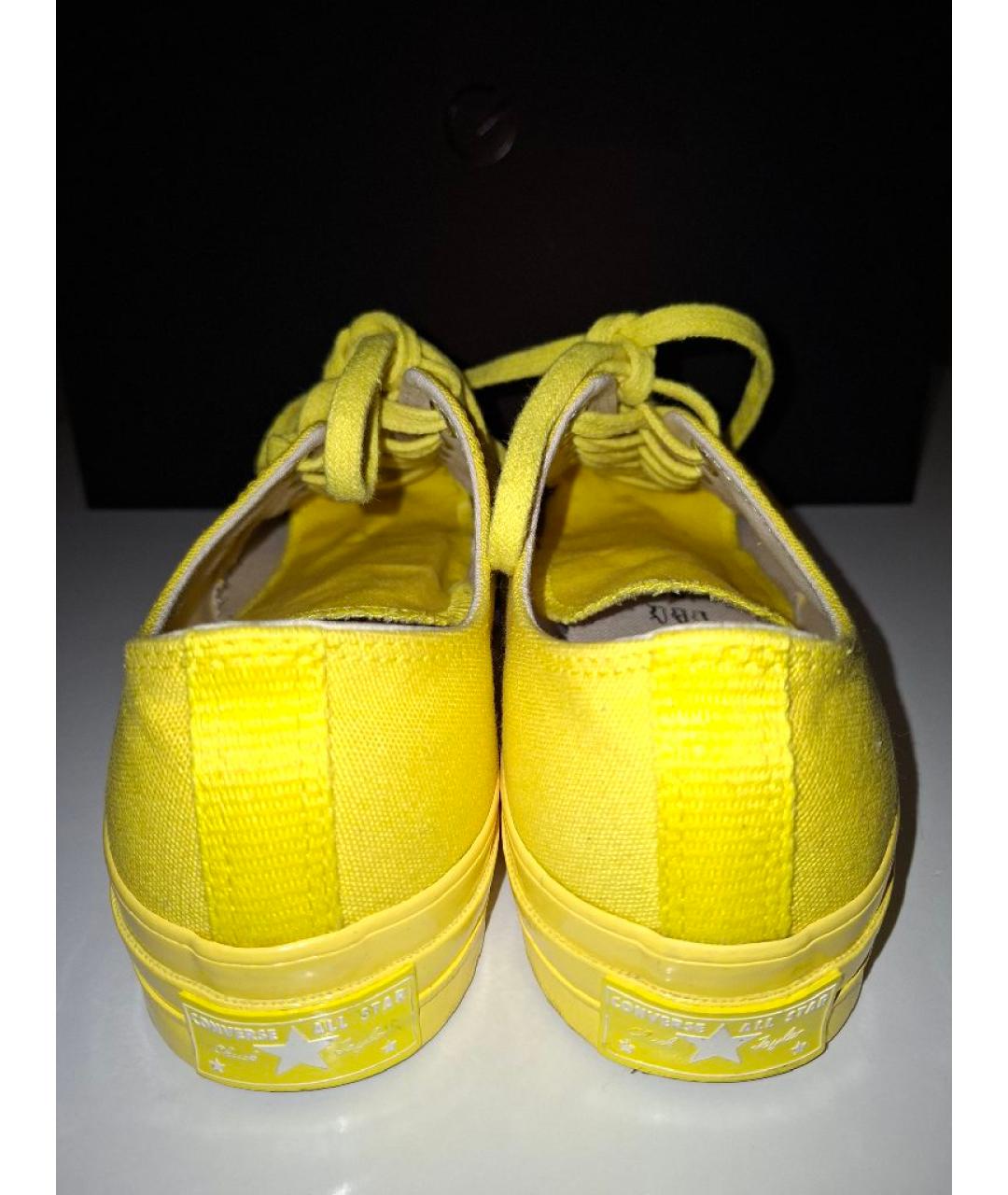 CONVERSE Желтые текстильные низкие кроссовки / кеды, фото 4