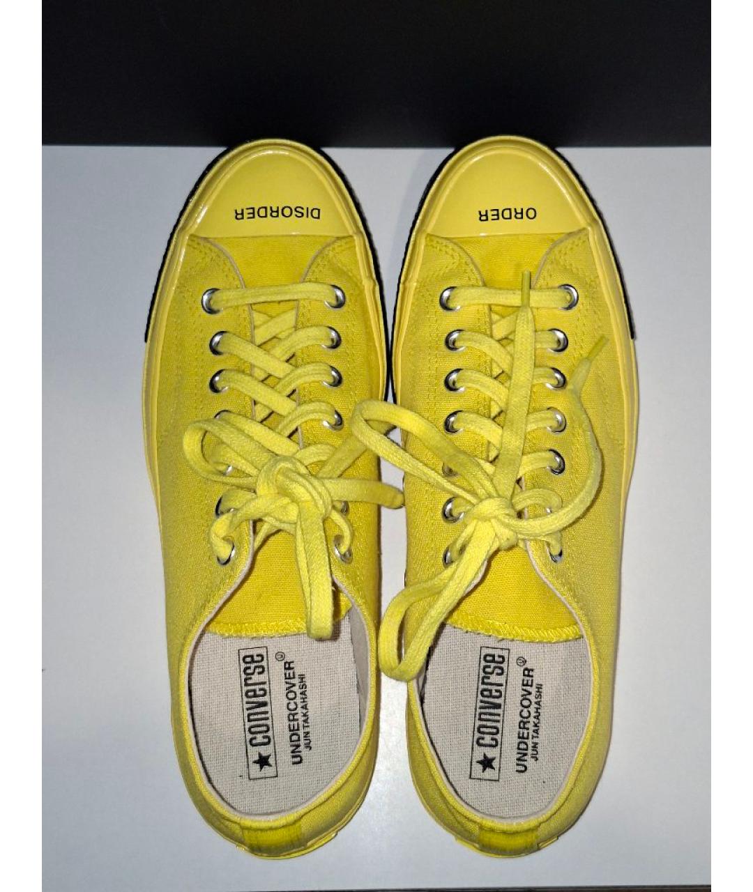 CONVERSE Желтые текстильные низкие кроссовки / кеды, фото 3