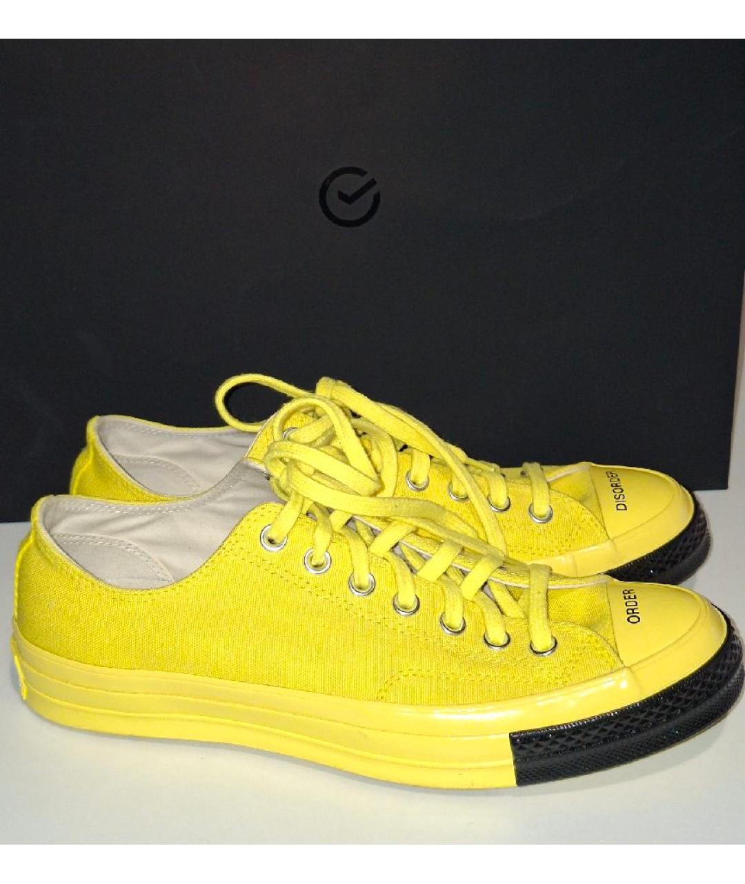 CONVERSE Желтые текстильные низкие кроссовки / кеды, фото 8