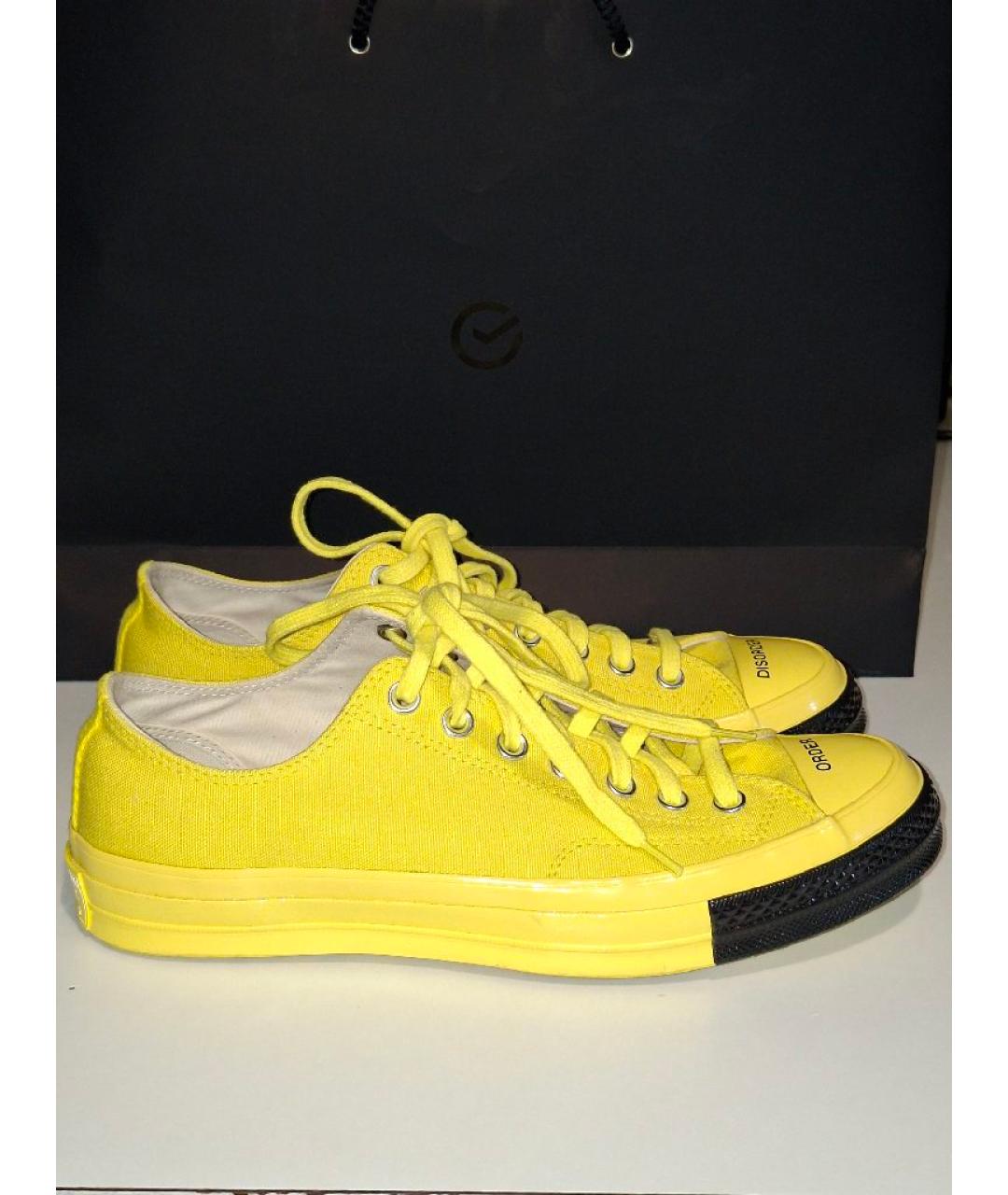 CONVERSE Желтые текстильные низкие кроссовки / кеды, фото 10